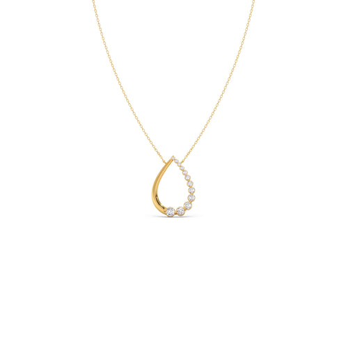 Round Diamond Teardrop Necklace