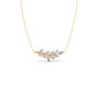 Cluster Leaf Diamond Pendant Necklace