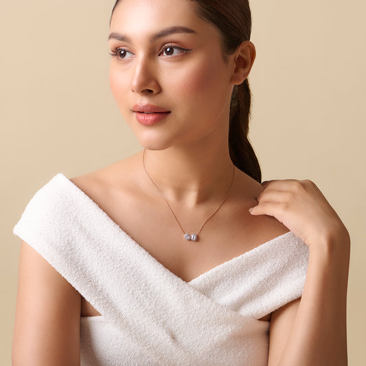 Interlocking Halo Diamond Necklace - MQ