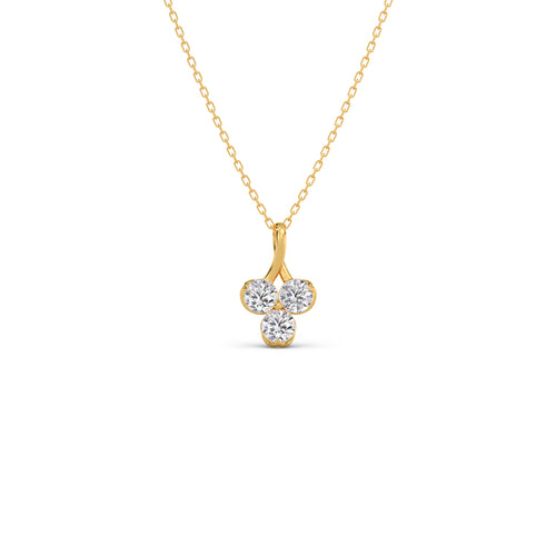 Tri Round Diamond Pendant