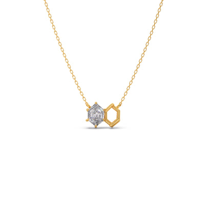 Hexa Solitaire Pendant Necklace