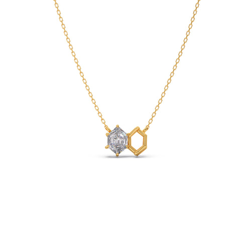 Hexa Solitaire Pendant Necklace