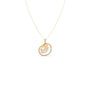 Elegant Spiral Round Diamond Pendant