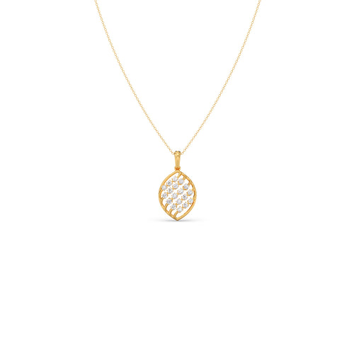 Round Diamond Leaf Pendant