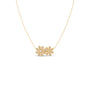 Blooming Twins Diamond Pendant Necklace