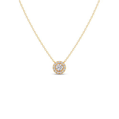 Floating Round Diamond Pendant
