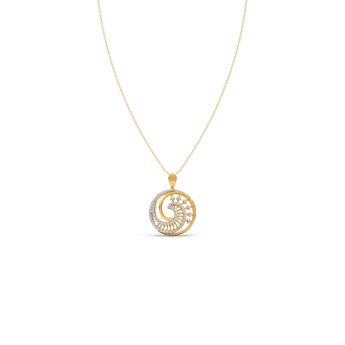 Swirelle Diamond Pendant Necklace
