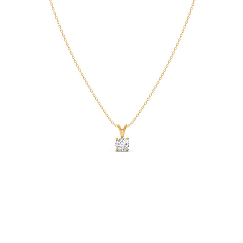 0.53 ct Round Diamond Luna Halo Pendant