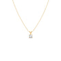 0.53 ct Round Diamond Luna Halo Pendant
