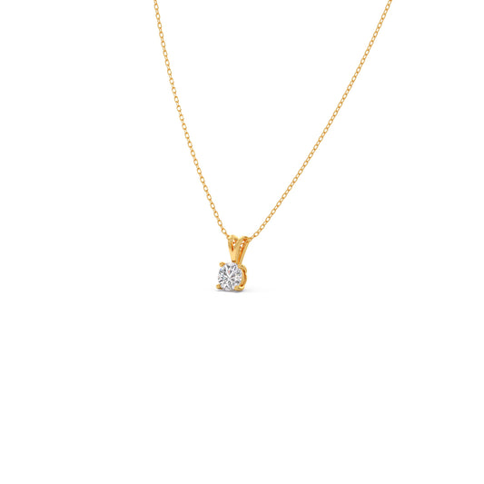 0.53 ct Round Diamond Luna Halo Pendant