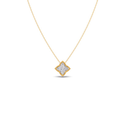 Classic Lily-Cut Diamond Pendant Necklace