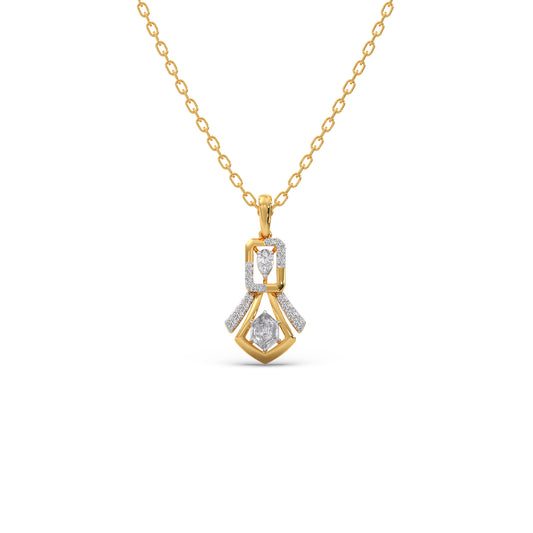 Hexa Grace Diamond Pendant - Yellow