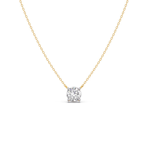 Essence Solitaire Diamond Necklace