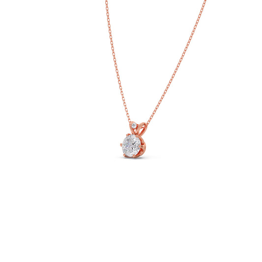 Portuguese Diamond Pendant Necklace - Rose