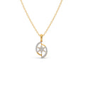 Solar Arc Diamond Pendant Necklace