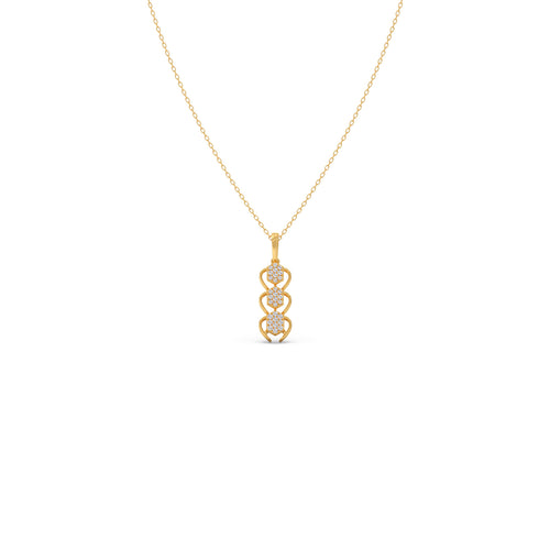 Antiqua Drop Diamond Pendant Necklace
