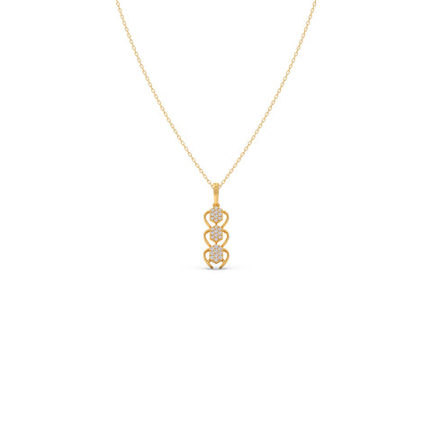 Antiqua Drop Diamond Pendant Necklace