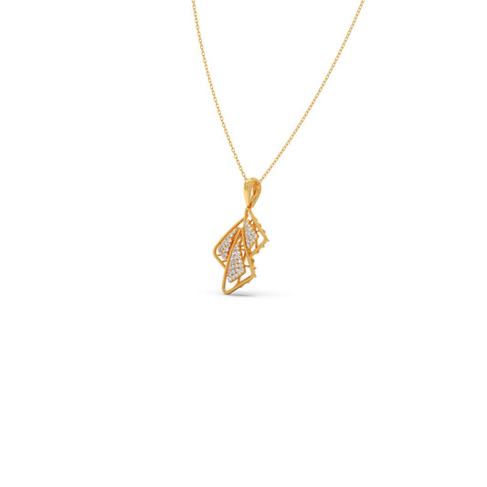 Trio Frame Diamond Pendant Necklace