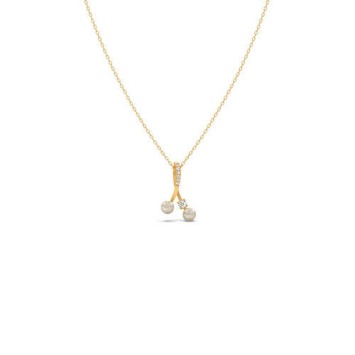 Wishbone Round Diamond Pendant