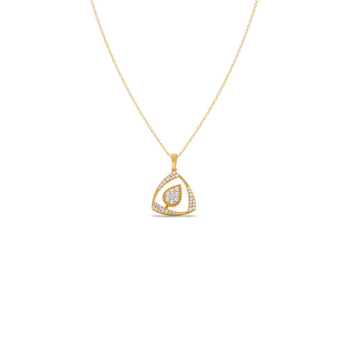 Halo Petal Pendant Necklace