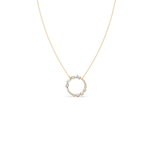 Circle of Brilliance Diamond Pendant Necklace