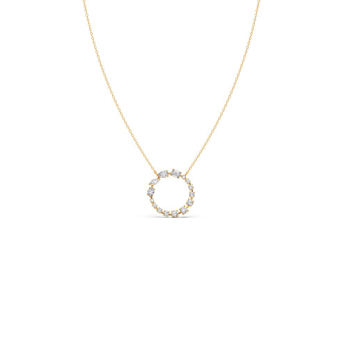 Circle of Brilliance Diamond Pendant Necklace