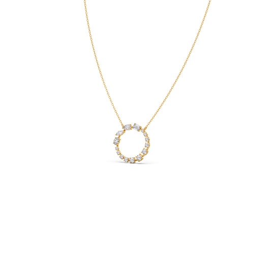 Circle of Brilliance Diamond Pendant Necklace
