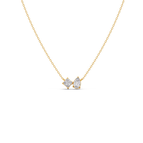 The Dual Diamond Pendant Necklace