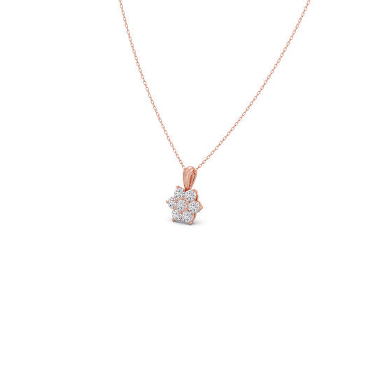Bloom Cluster Diamond Pendant - Rose