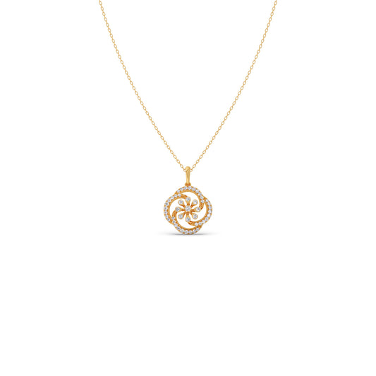 Shimmering Bloom Diamond Pendant