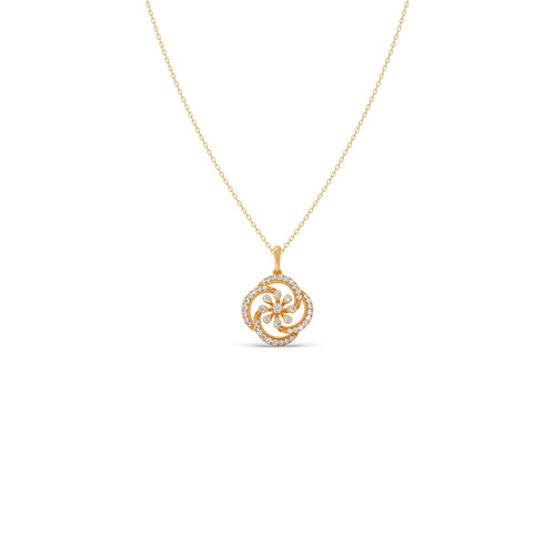 Shimmering Bloom Diamond Pendant