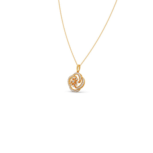 Shimmering Bloom Diamond Pendant