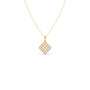 Geometric Grid Diamond Pendant