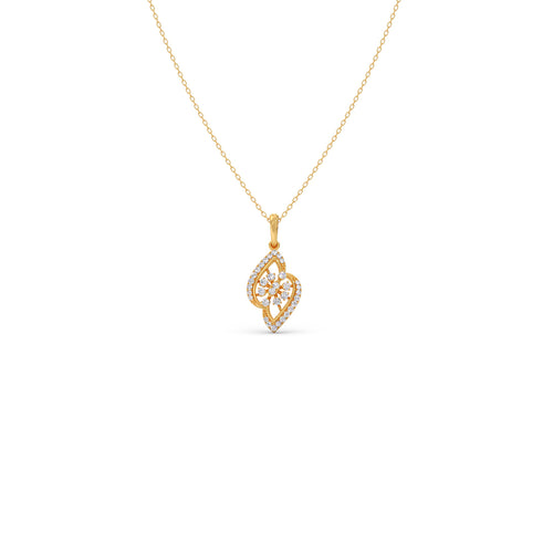 Floral Mirage Diamond Pendant Necklace