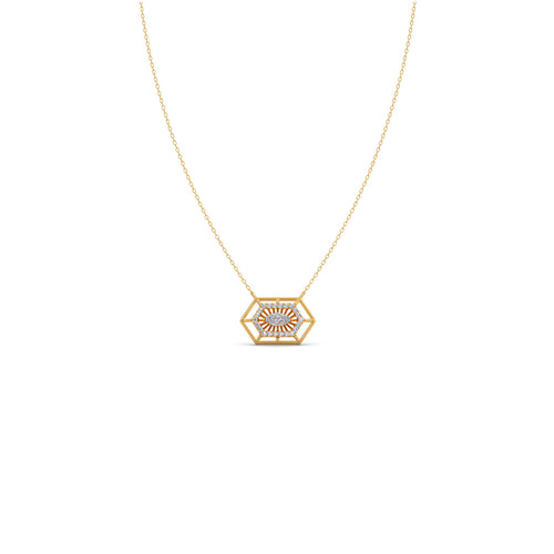 Marquise & Round Diamond Harmony Pendant
