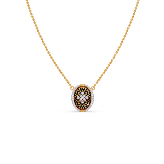 Regency Bloom Diamond Chain Pendant - Yellow