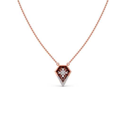 Empress Kite Diamond Chain Pendant - Rose