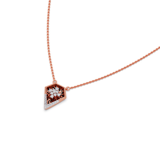 Empress Kite Diamond Chain Pendant - Rose