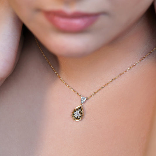 Gothic Cluster Diamond Chain Pendant - MQ