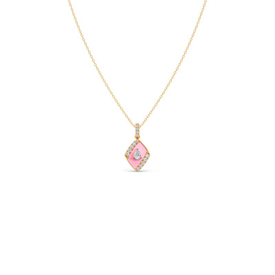 Cotton Candy Diamond Kite Pendant