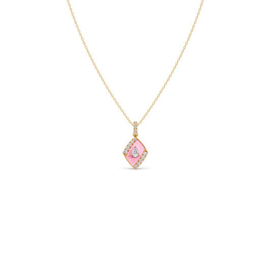 Cotton Candy Diamond Kite Pendant