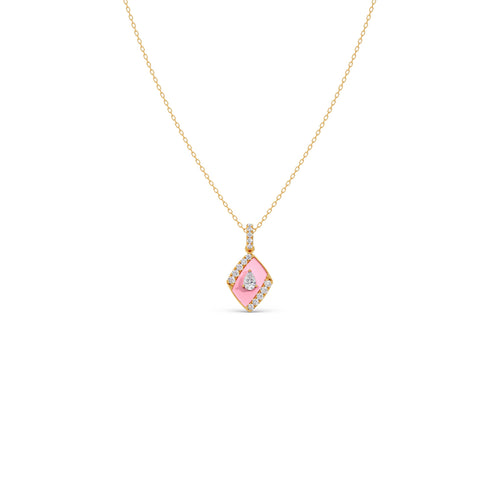 Cotton Candy Diamond Kite Pendant