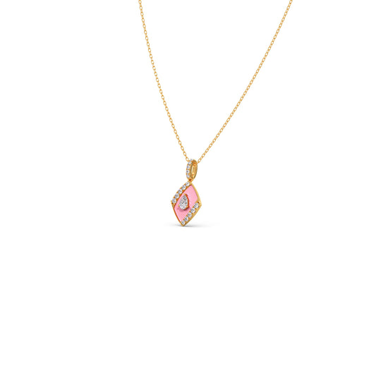 Cotton Candy Diamond Kite Pendant