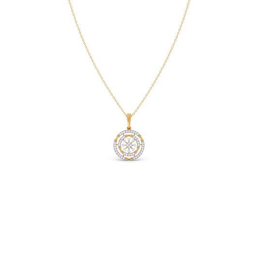 Eternal Oval Diamond Pendant Necklace - Yellow