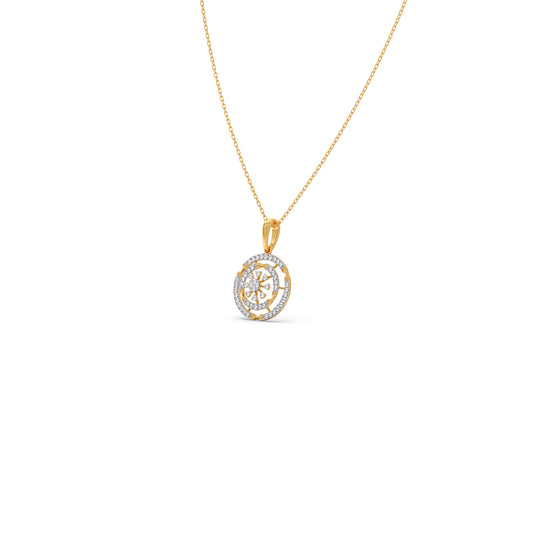 Eternal Oval Diamond Pendant Necklace - Yellow