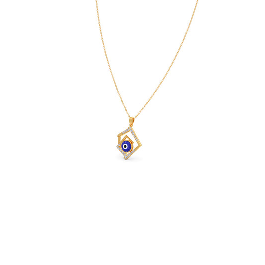 Blue Evil Eye Diamond Pendant