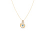 Round Diamond Evil Eye Pendant