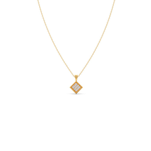 Square Cluster Diamond Pendant