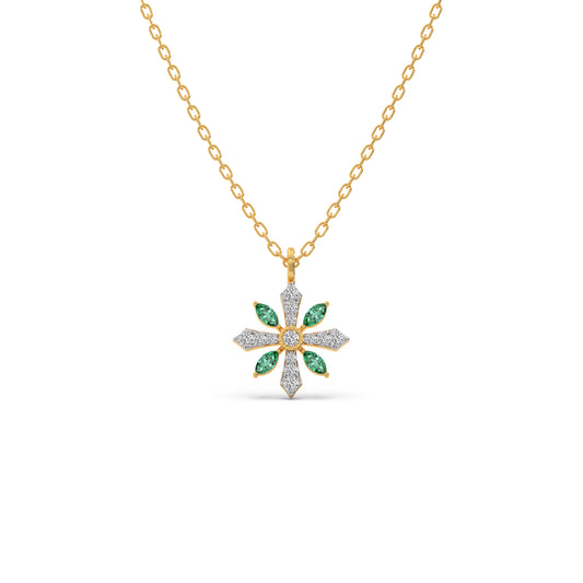 Marquise Gemstone Diamond Pendant - Yellow
