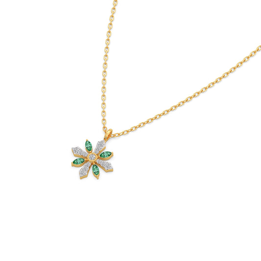 Marquise Gemstone Diamond Pendant - Yellow
